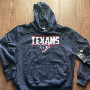 47 Brand Houston Texans Football Hoodie in Navy with Red and White Details-NWT